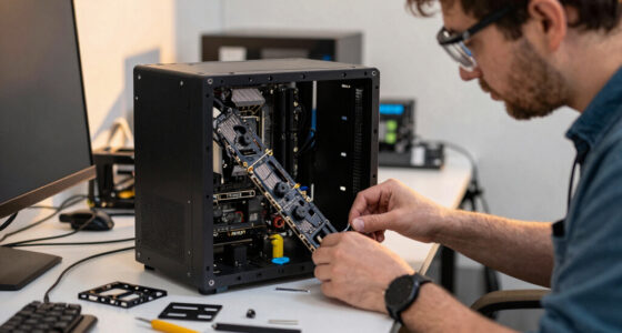 AMD engineer 3D-prints Steam Machine-a-like with diagonal mobo mounting — parts include a Mini ITX motherboard, RTX 5060, and a flex ATX PSU