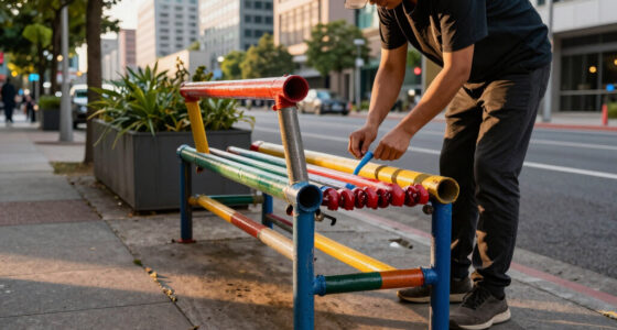 Scaffolding Pipes Turn Into Street Furniture Activating A Future Development Site In Osaka