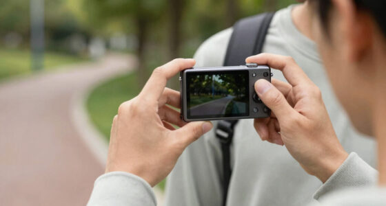 This slim camera has a transparent LCD screen for a viewfinder